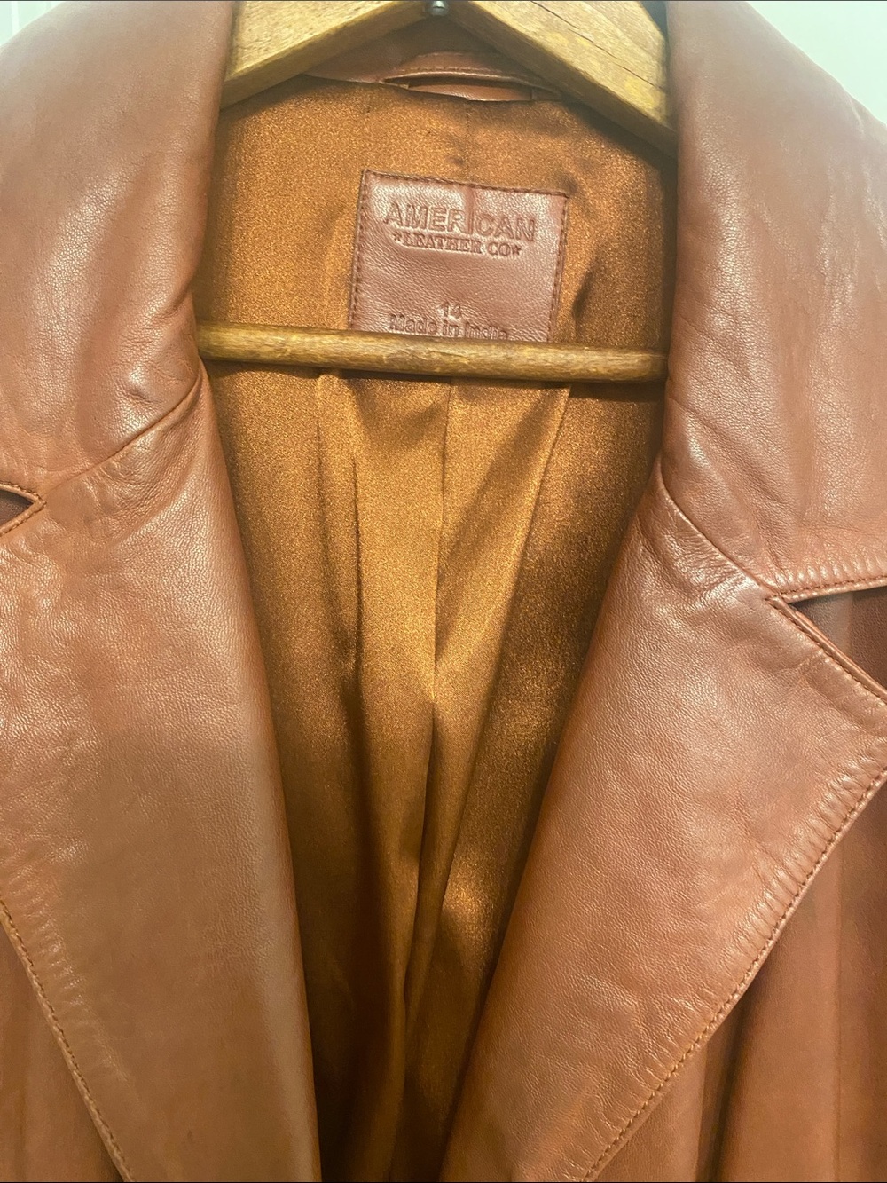 American Leather Co. Women's Cognac Leather Jacket